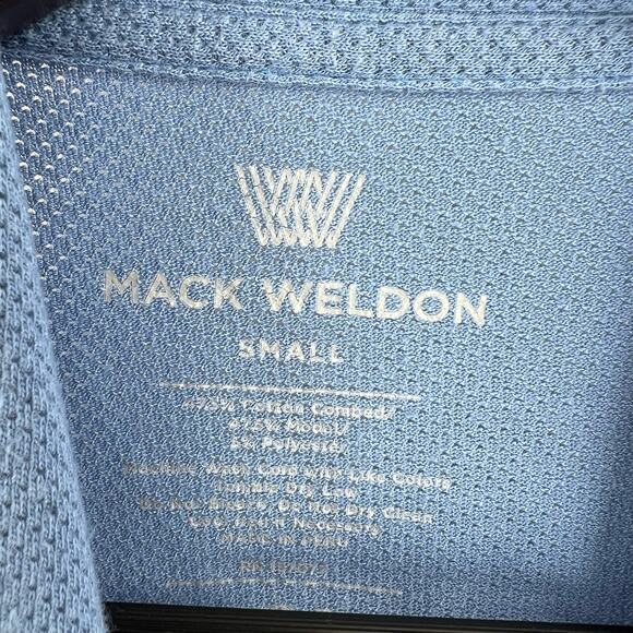 Mack Weldon‎ Polo Small Aero Knit Lightweight Blue Two Button - Picture 3 of 3